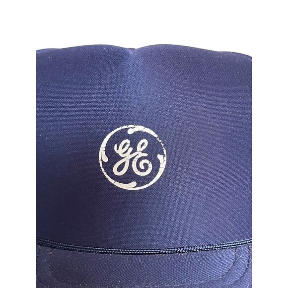 VTG GE General Electric Logo Blue Sunbelt Snapback Ball Cap Trucker Hat OS - Picture 4 of 7
